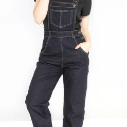HELL BUNNY ELLY MAY DENIM DUNGAREE NAVY Shop Sour+Plus