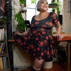 Shop Sour+Plus SOURPUSS ROSE GARDEN SKATER DRESS