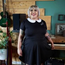 Shop Sour+Plus GHOUL TROUBLE ROUND COLLAR BATS DRESS