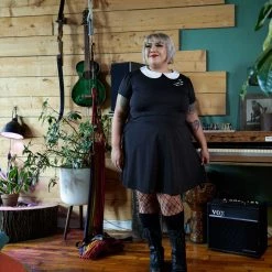 Shop Sour+Plus GHOUL TROUBLE ROUND COLLAR BATS DRESS