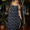 SOURPUSS LUNA BATS MAXI DRESS BLACK/WHITE