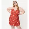 UNIQUE VINTAGE X HELLO KITTY RED APPLE LOTTIE WRAP ROMPER Ghouls Just Wanna Have Sun