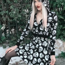 SOURPUSS SKULL DUGGERY SKATER SKIRT