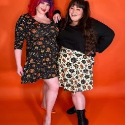 SOURPUSS CLASSIC HALLOWEEN SKATER SKIRT CREAM