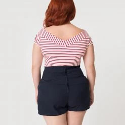 Shop Sour+Plus UNIQUE VINTAGE DEENA TOP RED/WHT