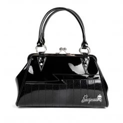 Shop Sourpuss SOURPUSS SHOCK ME HANDBAG BLACK