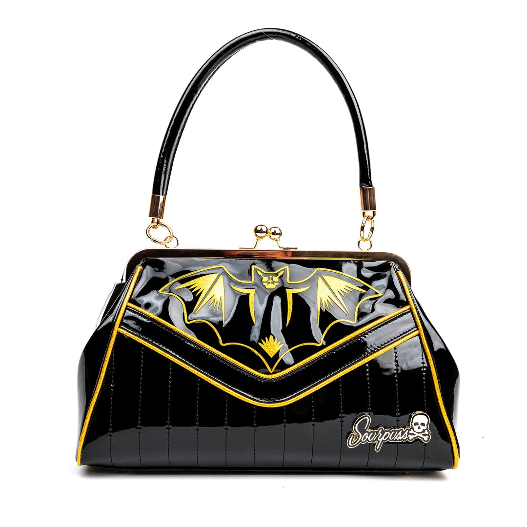 SOURPUSS NOKTURNAL BAT GOLD KISSLOCK PURSE Shop Sourpuss