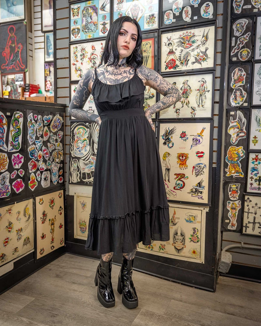 Shop Sour+Plus SOURPUSS BLACK STEVIE DRESS