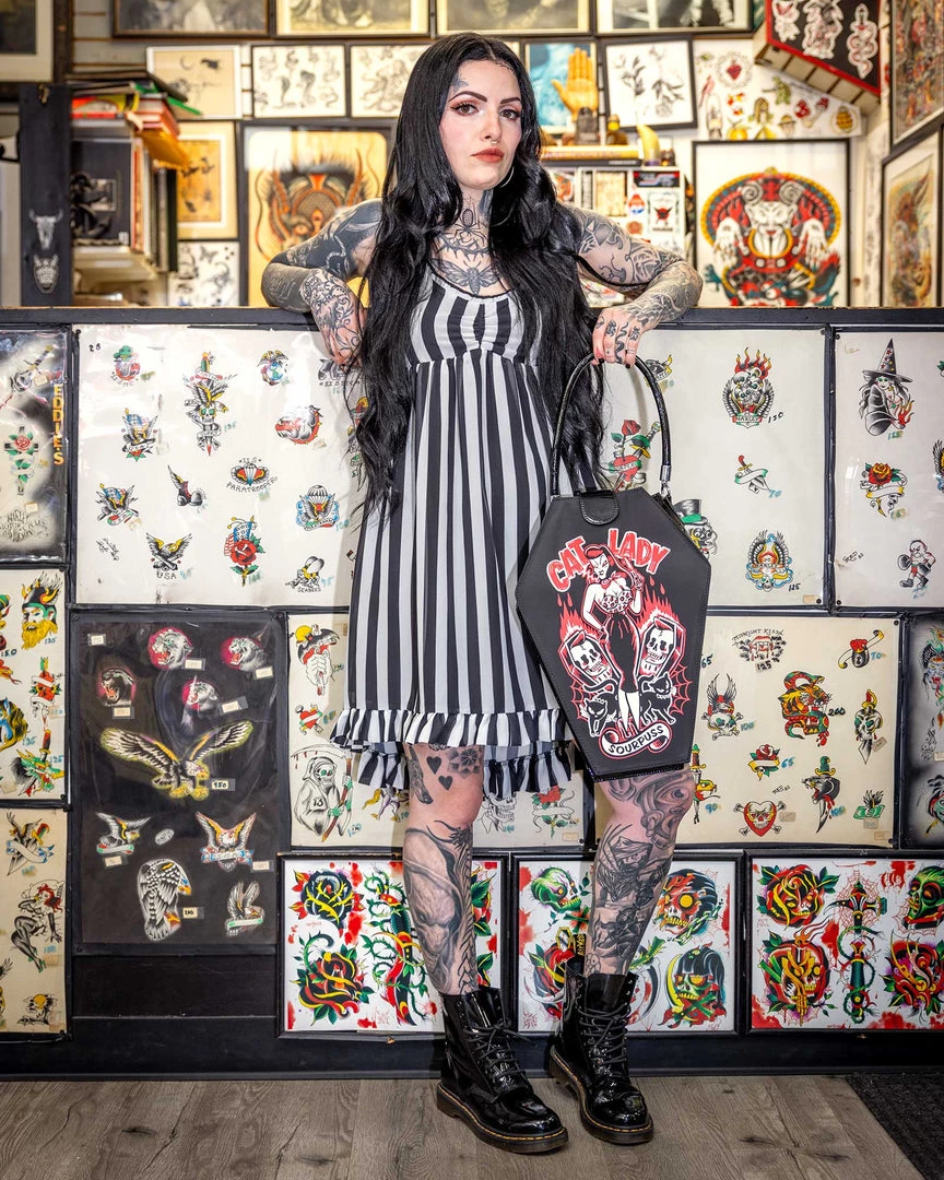 SOURPUSS CAT LADY COFFIN PURSE Shop Sourpuss