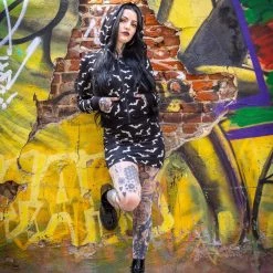 SOURPUSS LUNA BATS MIDI SKIRT