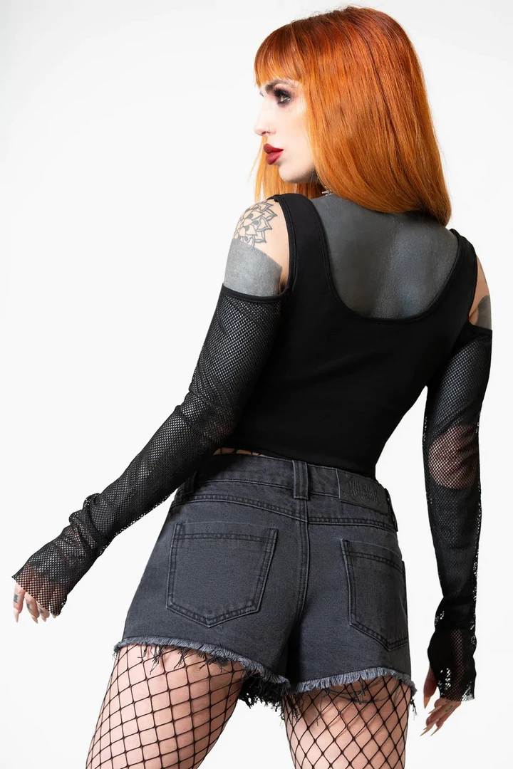 KILLSTAR ALCHEMILLE DENIM SHORTS What's New
