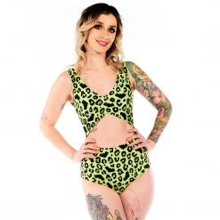SOURPUSS BATTY LEOPARD MONOKINI
