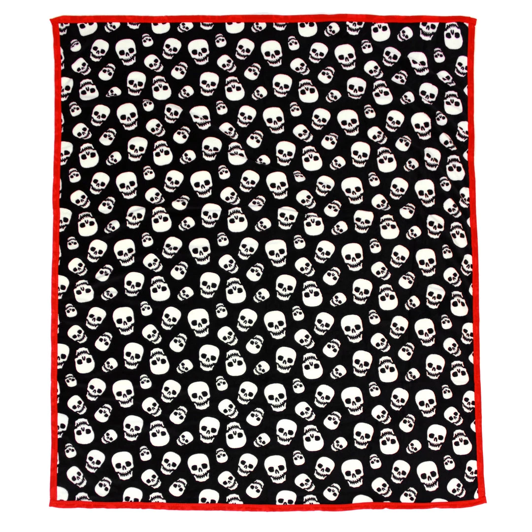 SOURPUSS LUST FOR SKULLS BLANKET Haunted Homewares