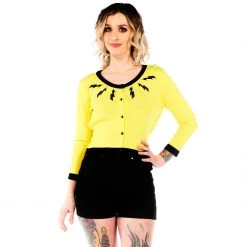 SOURPUSS LIGHTNING CROPPED CARDIGAN