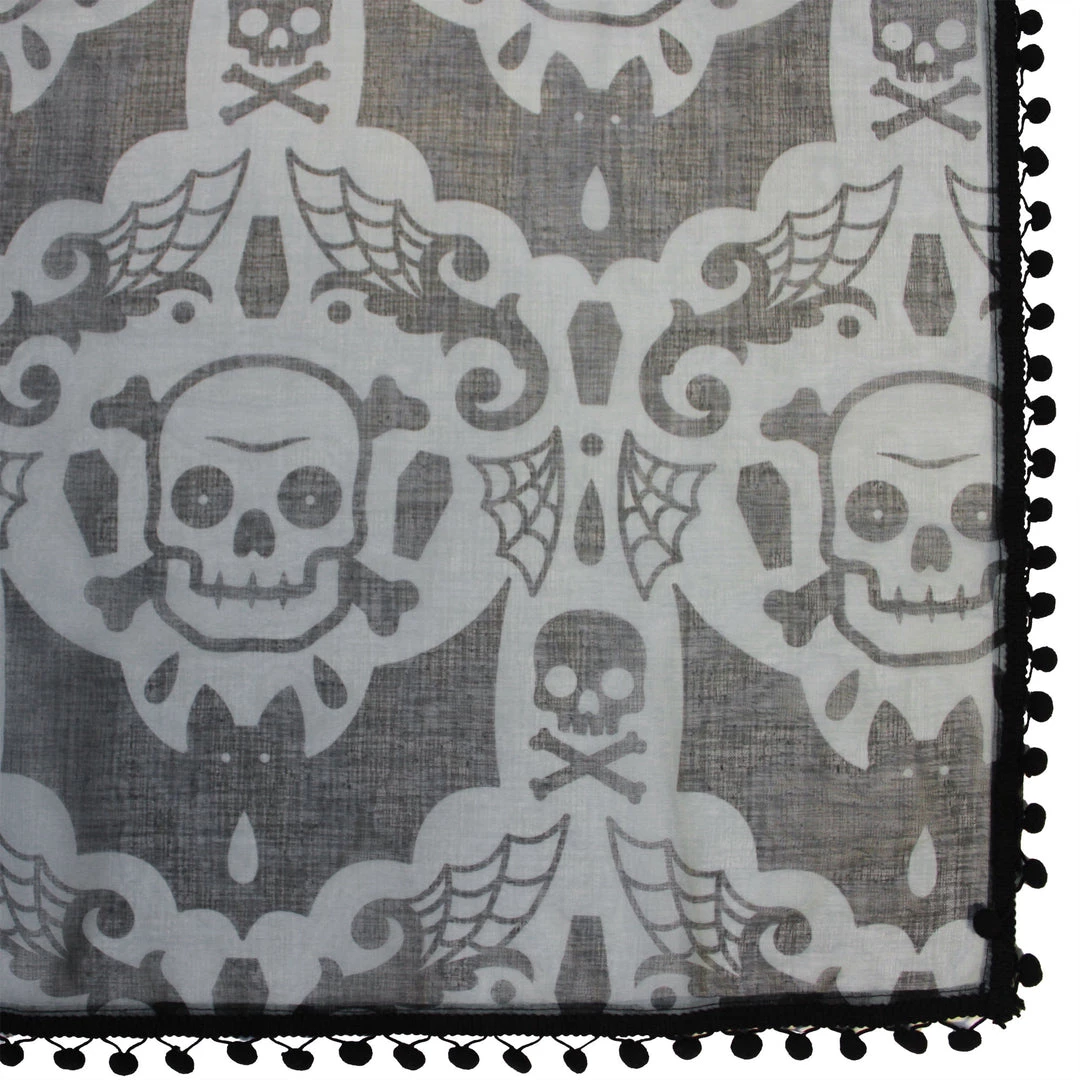 Haunted Homewares SOURPUSS SPOOKY DAMASK WINDOW CURTAINS