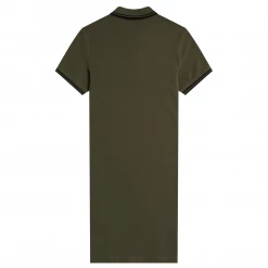 FRED PERRY GIRLS TWIN TIPPED POLO DRESS MILITARY GREEN Apparel