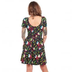 Neon Dreams SOURPUSS ELECTRIC EYEBALLS SKATER DRESS