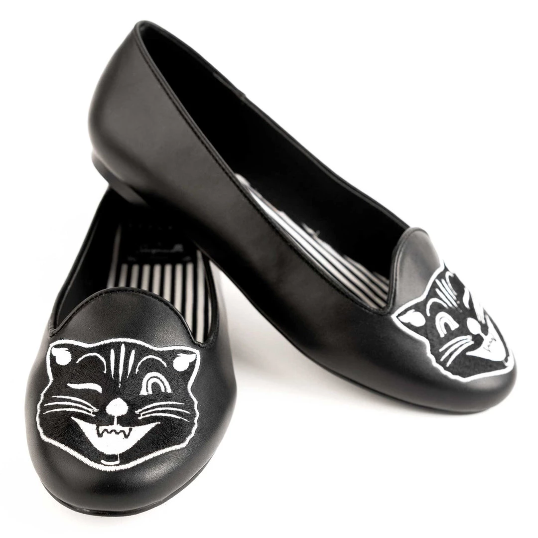 Shop Sourpuss STRANGECVLT X SOURPUSS LIMITED EDITION JINX THE CAT FLATS