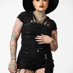 What's New KILLSTAR FURY ROAD DENIM GARTER SHORTS