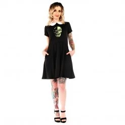 Neon Dreams GHOUL TROUBLE ROUND COLLAR SKULL DRESS
