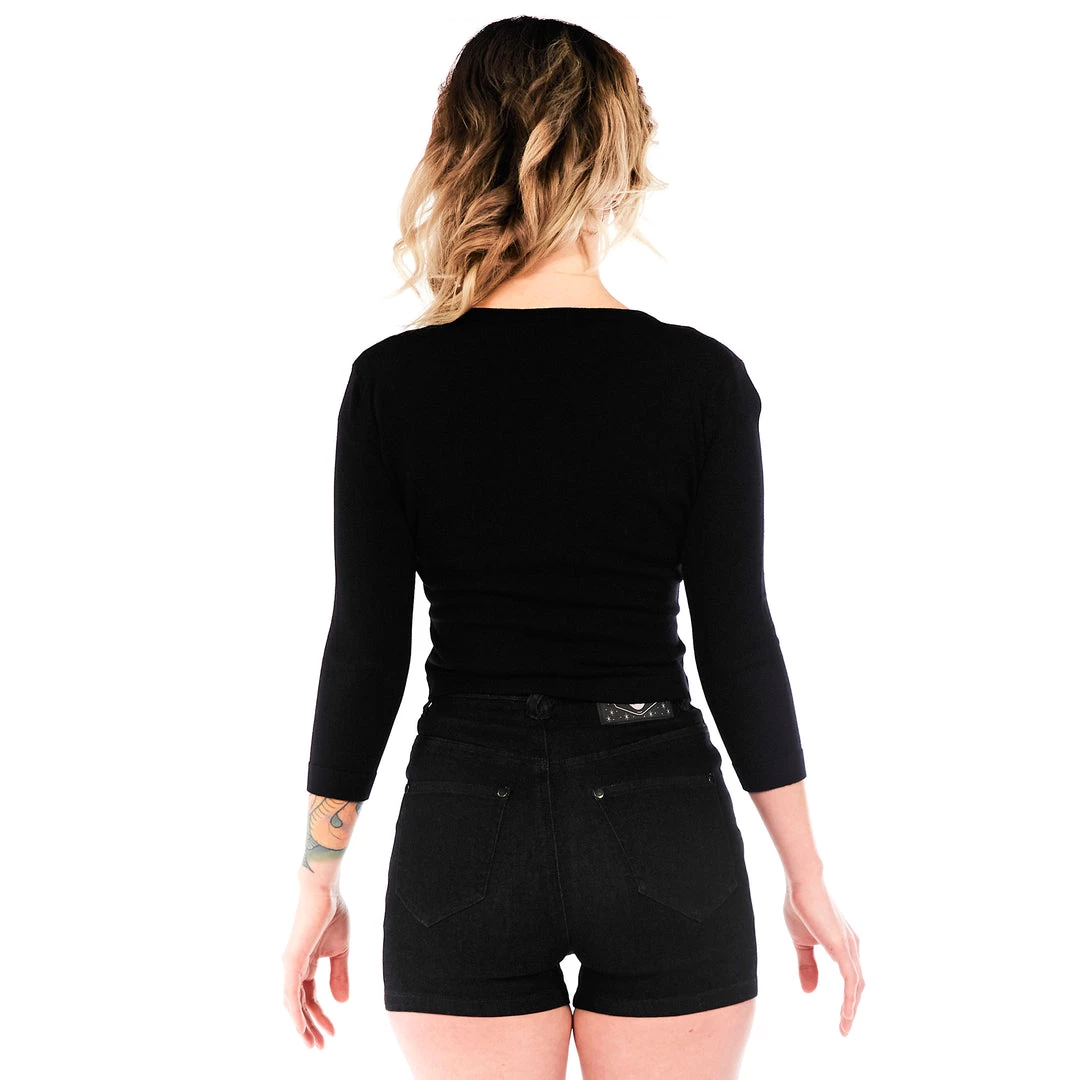 SOURPUSS HELL KITTEN CROPPED CARDIGAN