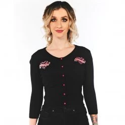 SOURPUSS HELL KITTEN CROPPED CARDIGAN