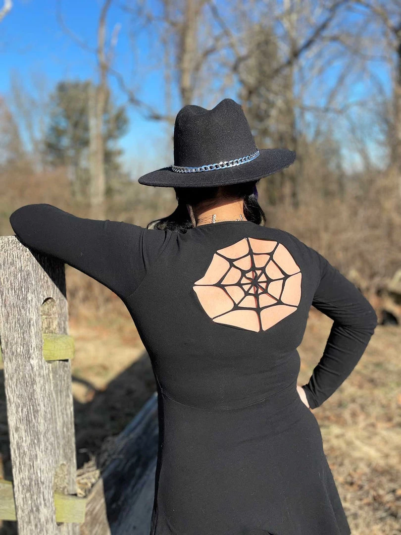 SOURPUSS SPIDERWEB CUTOUT DRESS