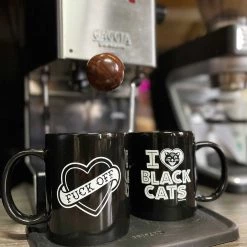 SOURPUSS I HEART BLACK CATS MUG