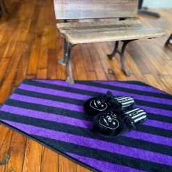 SOURPUSS COFFIN RUG BLACK/PURPLE Haunted Homewares
