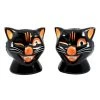 Haunted Homewares SOURPUSS BLACK CAT CANDLE HOLDERS