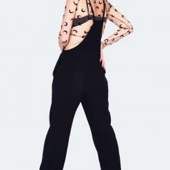 JAWBREAKER WOLF PRINT OVERSIZED OVERALLS Apparel