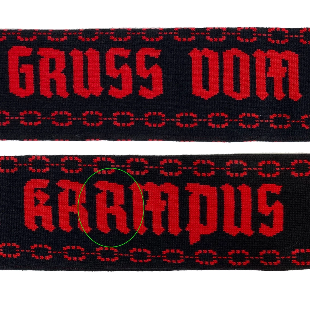 SOURPUSS KRAMPUS KNIT SCARF SCRATCH & DENT Save Big