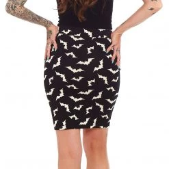 SOURPUSS LUNA BATS MIDI SKIRT