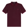 What's New FRED PERRY TWIN TIPPED POLO SHIRT MAHOGANY/CLARET