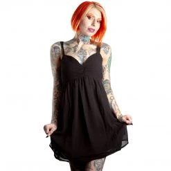 Ghouls Just Wanna Have Sun SOURPUSS BLACK MIA DRESS