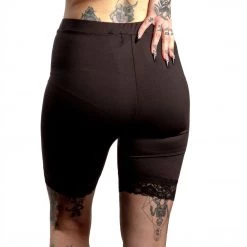 SOURPUSS HI WAIST PIZZAZZ SHORTS BLACK