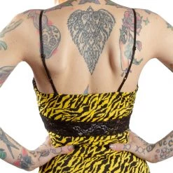 SOURPUSS PIZZAZZ CAMI TANKTOP YELLOW ZEBRA Neon Dreams