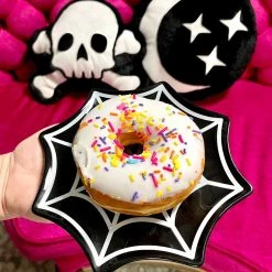 Haunted Homewares SOURPUSS SPIDERWEB DESSERT PLATE