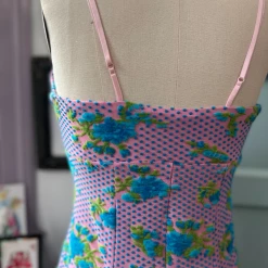 WAX POETIC LYDIA FLORAL TUFTED KNIT SLIP DRESS