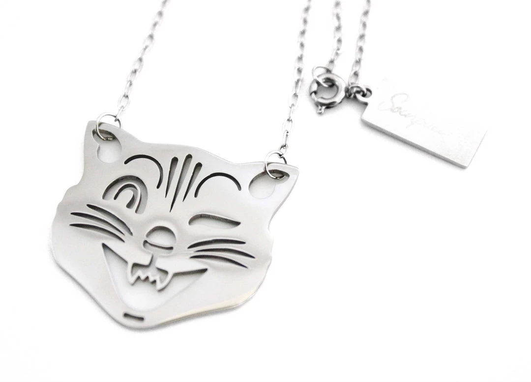 What's New SOURPUSS JINX THE CAT NECKLACE