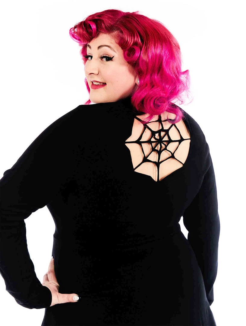 SOURPUSS SPIDERWEB CUTOUT DRESS
