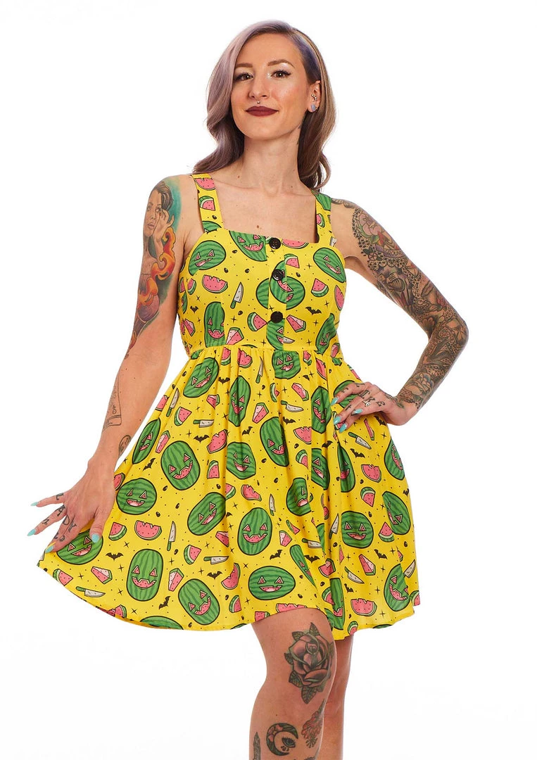 SOURPUSS SPOOKY MELONS GAUZY DRESS What's New