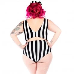 SOURPUSS STRIPES BLACK/WHITE MONOKINI What's New