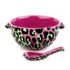 SOURPUSS PINK LEOPARD RAMEN BOWL & SPOON Haunted Homewares