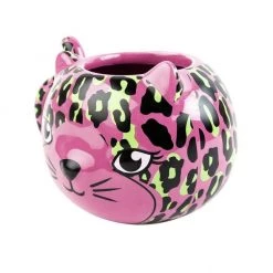 SOURPUSS PINK LEOPARD CAT MUG