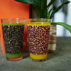 Back In Stock SOURPUSS PINK LEOPARD PINT GLASS