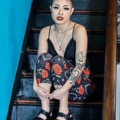 SOURPUSS BARBED WIRE LOVE KNIT CAPRIS What's New
