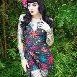 SOURPUSS UNDER THE SEA SARONG PLAYSUIT