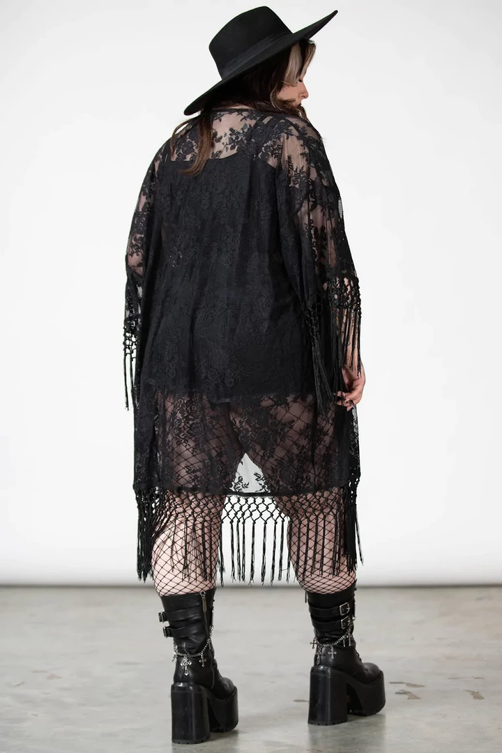 Ghouls Just Wanna Have Sun KILLSTAR WITCH HAZEL LACE KIMONO