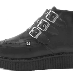 T.U.K. TUKSKIN 3 BUCKLE POINTED CREEPER BOOTS